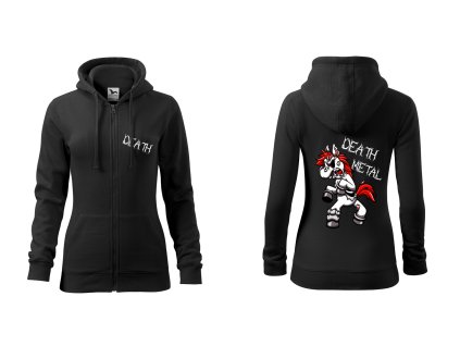 Dámská mikina death unicorn zipper
