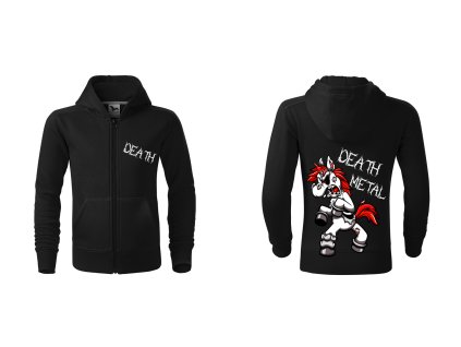 Dětská mikina death unicorn zipper