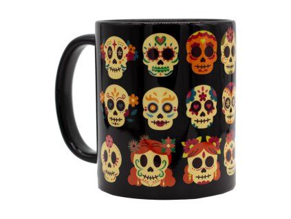 Halloween dia de los muertos černý