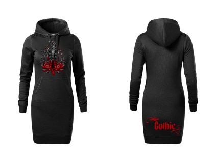 Dámská prodlouzena mikina Gothic Vrána