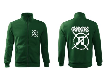 Pánská mikina Grindcore zelená