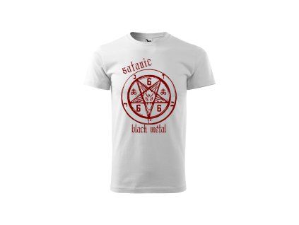 Pánské triko Satanic black metal červená