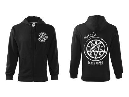 Pánská mikina Satanic Black Metal bílé