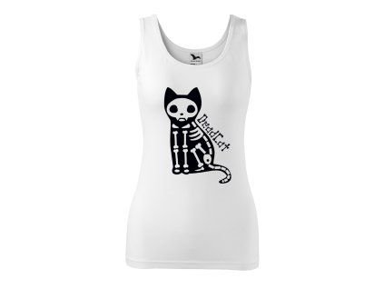 tílko deathcat bílá
