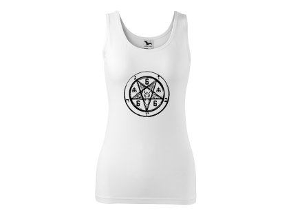 tílko pentagram bílý